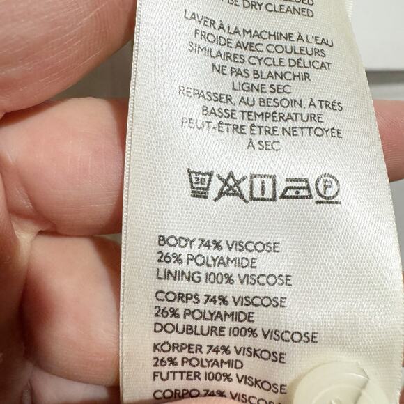 Anthropologie Maeve Long-Sleeve V-Neck Mini Swing Dress in Blue Medium - Picture 3 of 7